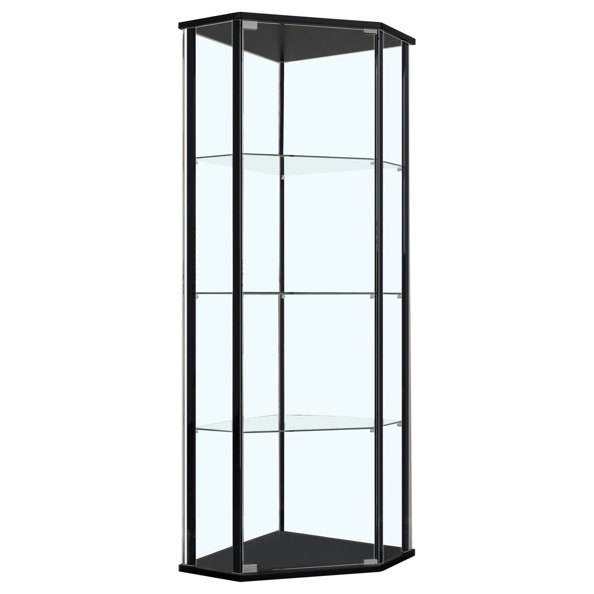 Zenobia 3-shelf Curio Cabinet Display Case Black